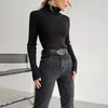 Elegant Slim-fit Extended Turtleneck Sweater For Women