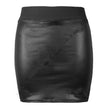 Short skirt sexy bag hip skirt Pu skirt