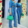 African Women Fashion Tops And Pants Set