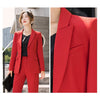 Solid Color Business Red Professional Suit Women