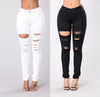 Neue 2020 casual sexy jeans frau baumwolle denim hosen dünne mittlere taille ripped löcher bleistift hosen cowboy jeans femme