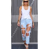 Frauen Zerrissene Jeans femme Plus Größe Casual Denim Hosen