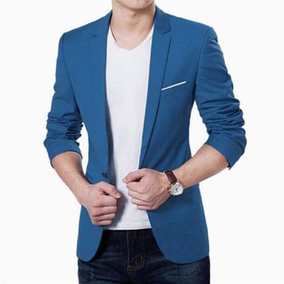 New Korean Men Blazer Casual Slim Fit Office Suit