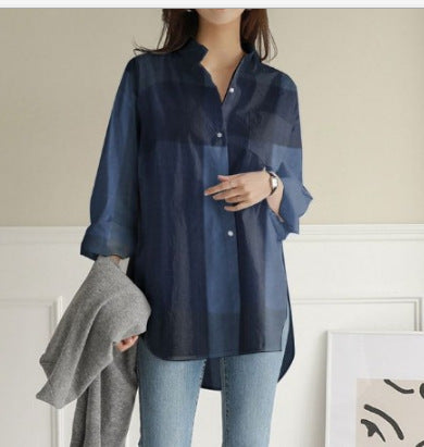 Women's Autumn Long Sleeved Shirt Casual Loose Shirt