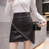 Irregular Leather Skirt Skirt