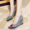 Retro Tang Suit Loafers, Wedge Heel Casual Shoes