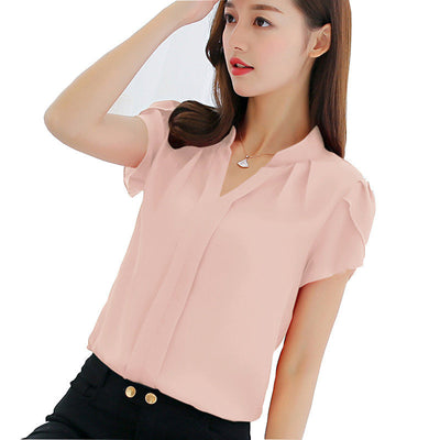 T-shirt OL Professional Women's Shirt Chiffon Shirt