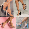 Wünschen Kreuz-grenze Außenhandel Große Größe High Heel Sandalen Damen Dick Heels Fashion Ankle Strap High Heels Hohe heels