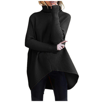 Bat Sleeve Mid-length Loose Pullover Sweater Women