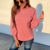 Fashion High Neck Lantern Sleeve Sweater Women