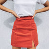 Corduroy split skirt