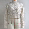 Autumn And Winter Round Neck Long Sleeve Knitted Sweater Top Women