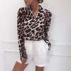 Chiffon hemd langarm sexy leopard casual hemd