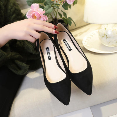 NAUSK New Women Suede Flats Fashion High Quality Basic Mixed Colors Pointy Toe Ballerina Ballet Flat Slip On Shoes