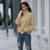 Loose solid color sweater women winter