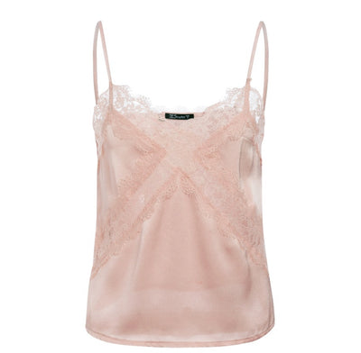 Hollow solid color lace camisole women