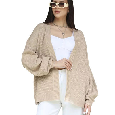 Fashionable Knitted Loose And Simple Sweater For Women