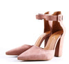 Hollow Pointed Toe Super High Heel Thick Heel Shoes