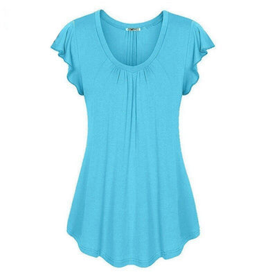 Women Dress Ladies Short Sleeves Shirts Plus Size 6xl