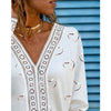 Love V-neck Long-sleeved Bottoming Long-sleeved T-shirt For Women