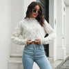 Autumn And Winter Round Neck Long Sleeve Knitted Sweater Top Women