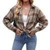 Casual Fashion Street Loose Plaid Shirt For Women