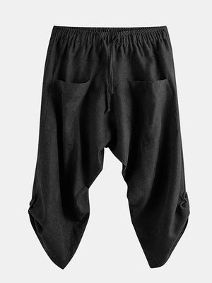 Loose Cropped Trousers With Bouquet Feet Trousers Men