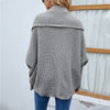 Neu Lose gestrickter Pullover einfarbig Fledermaus ärmel große Revers Strickjacke Herbst und Winter Mode Jacke für Damen bekleidung