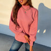 Fashion High Neck Lantern Sleeve Sweater Women