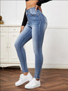 Neue Damen-Jeans hohe elastische, enge Jeans