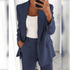 Fashion Polo Collar Slim-fit Cardigan Graceful Suit Jacket Women