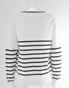 Autumn And Winter New V-neck Striped Sweater Sweater For Women