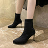 Spitz Stiefel Frauen Socke Schuhe