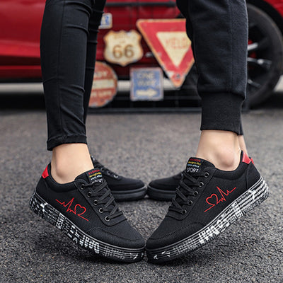 Love Print Canvas Shoes Women