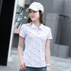 Women's Springsummer Lapel Print All-match Polo Shirt