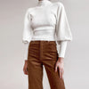 Solid color turtleneck sweater