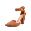 Hollow Pointed Toe Super High Heel Thick Heel Shoes