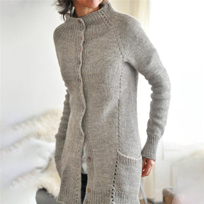 Cardigan Sweater Double Pocket Knit Sweater Women