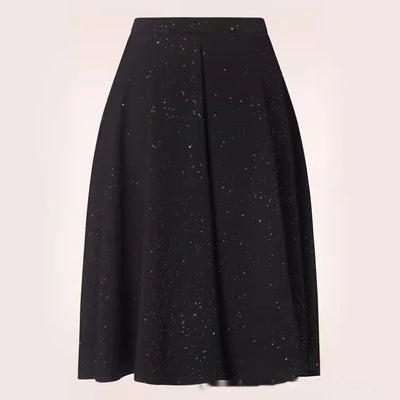 Skirt Printed Elastic Waist Slimming Skirt