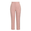 Two-piece pink plaid nine-point pants slim suit women