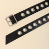 Men And Women Fashion Hollow Belt Personality Punk Style PU Soft Belt Jeans Hip Hop Accessories