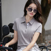 Kurzärmliges T-Shirt für Damen, einfache Mode, Oberteile, kleines Polo-Shirt