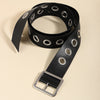 Men And Women Fashion Hollow Belt Personality Punk Style PU Soft Belt Jeans Hip Hop Accessories