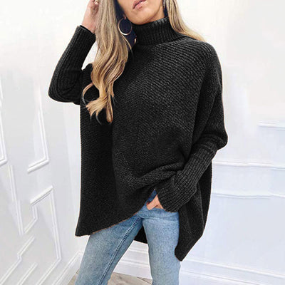 Bat Sleeve Mid-length Loose Pullover Sweater Women