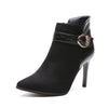 Martin boots with pointed toe and stiletto heels