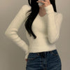 V-neck Sweater Top Simple All-match Long Sleeves Sweater