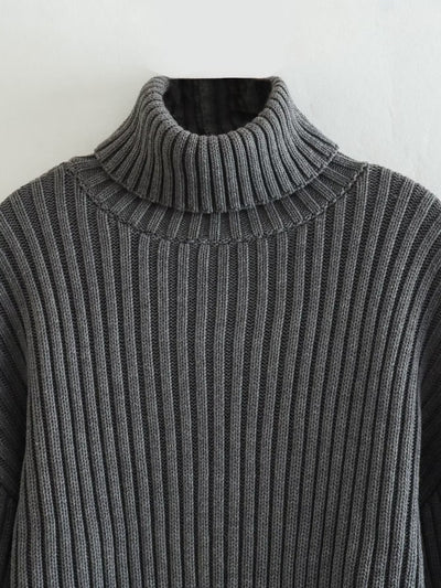 European And American Style Women's Ribbed Turtleneck Sweater Women