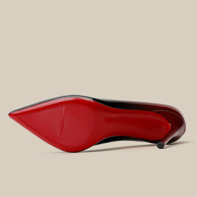 Lack leder Schwarz Rot Steigung Farbe High Heels Nischen Design