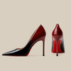 Lack leder Schwarz Rot Steigung Farbe High Heels Nischen Design