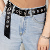 Men And Women Fashion Hollow Belt Personality Punk Style PU Soft Belt Jeans Hip Hop Accessories